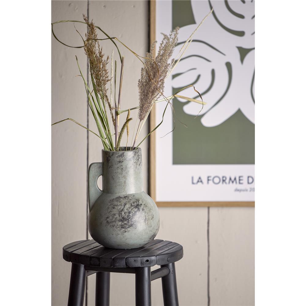 Bloomingville Bilbo Hocker, Schwarz, aus Bambus, skandinavischer Look