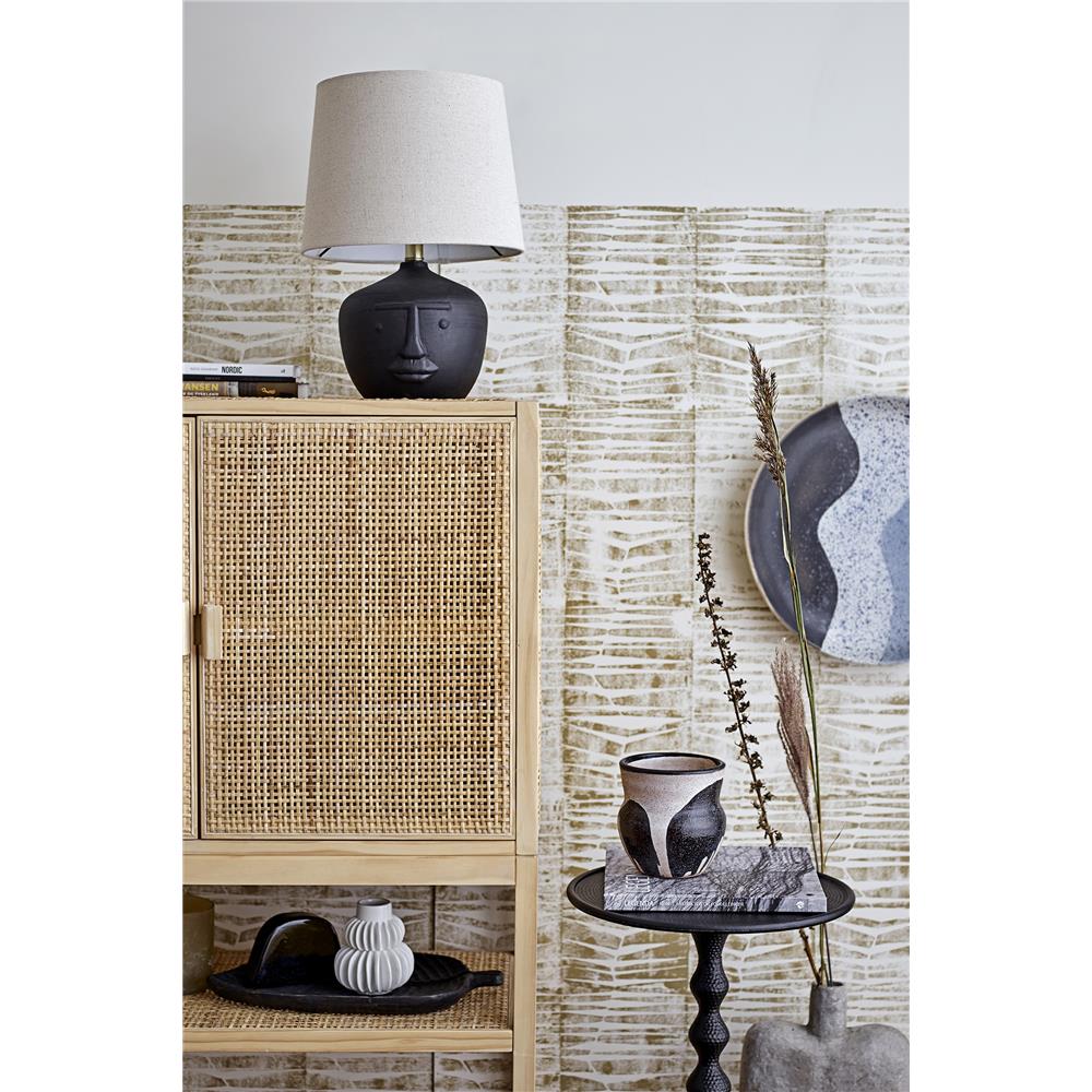 Bloomingville Anka Beistelltisch mit geschwungenem Bein, in Schwarz, aus Aluminium - 38xH56 cm