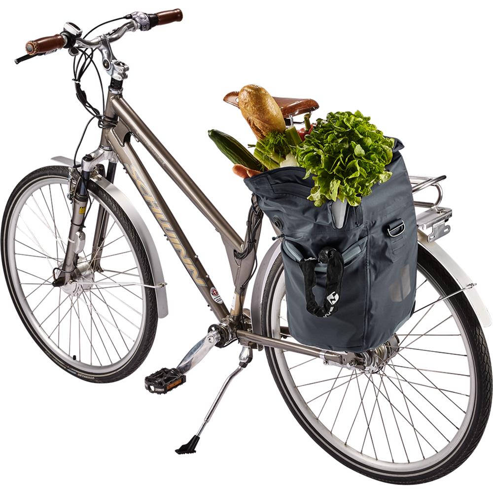deuter Mainhattan, Fahrradtasche, graphite-shale (grau), 17L+10L, mit Bagfix-Halterung und Laptopfach