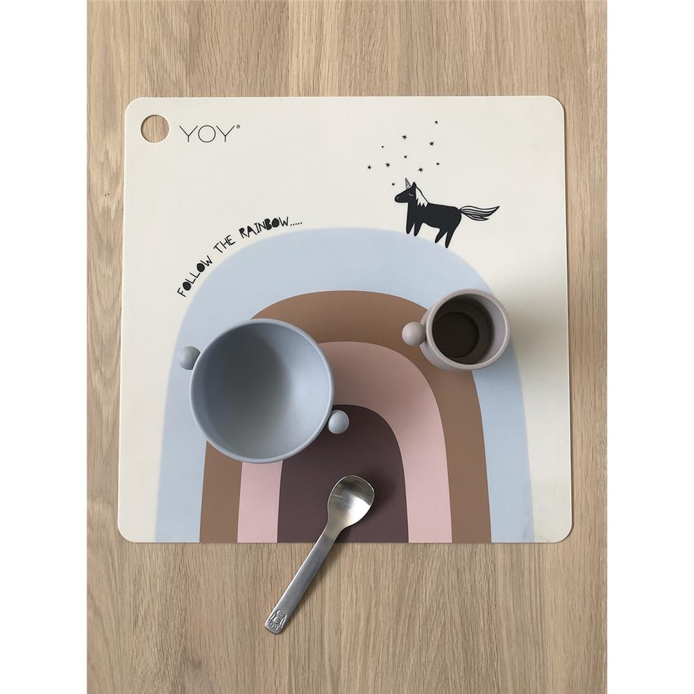 OYOY Mini - Platzdeckchen, Follow the Rainbow, Tischset aus Silikon