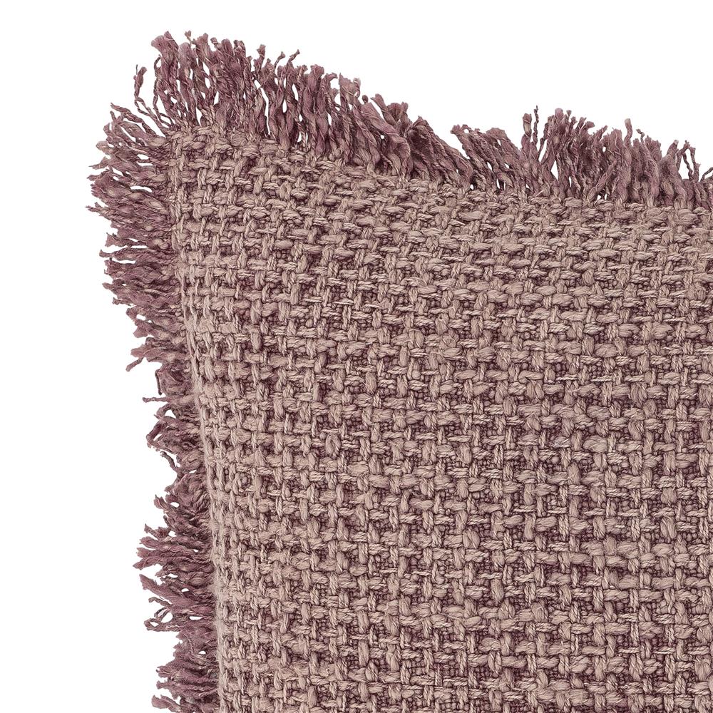 Bloomingville Delva Kissen in Rose aus Baumwolle 45x45 cm, mit Strukturwebungen