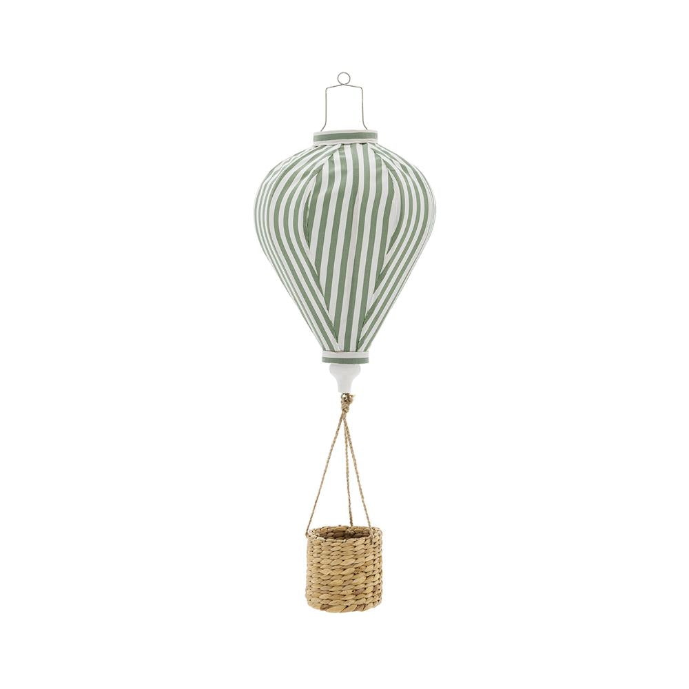 Bloomingville MINI Pomp Mobile, Grün, Heißluftballon klein, Kinderzimmer, Dekoration