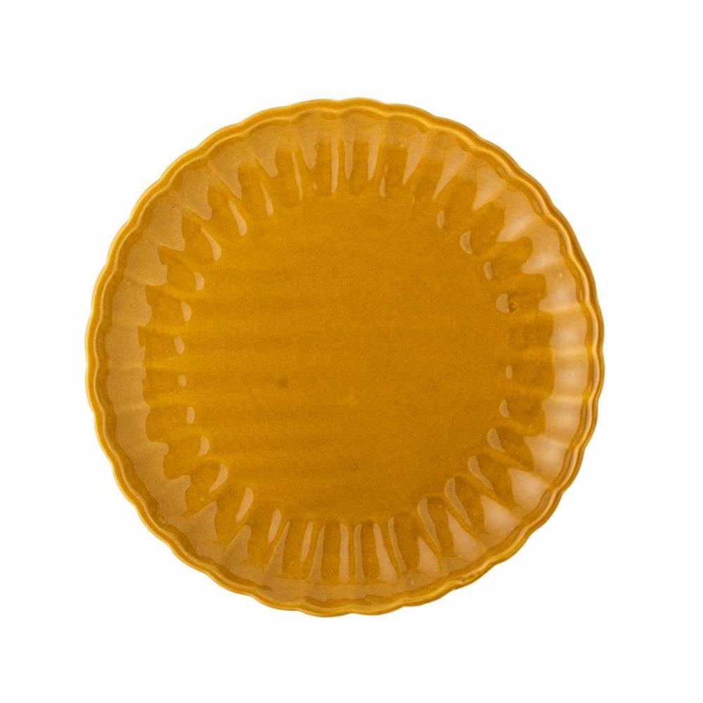 Bloomingville Latina Teller, Gelb, 20 cm, Steingut, dänisches Design
