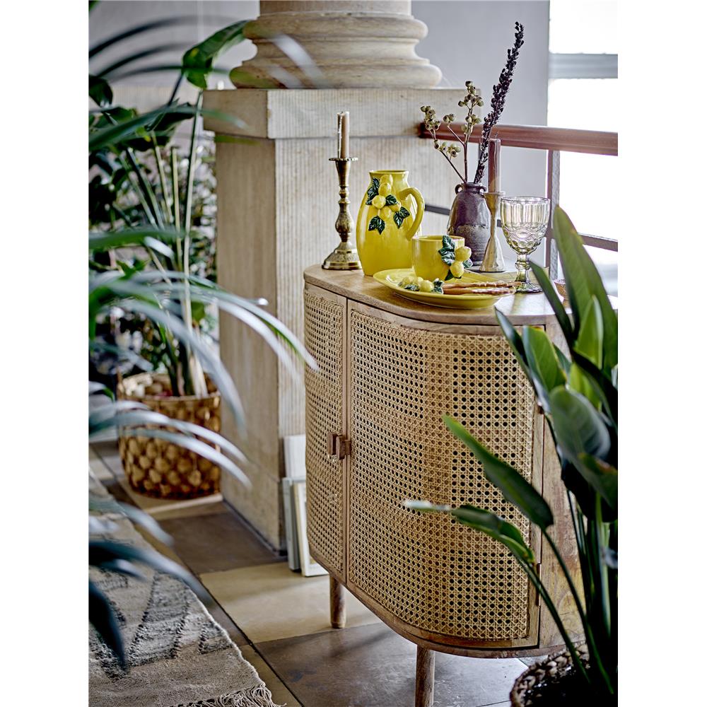 Bloomingville Reina Vase in Braun, 16cm, aus Steingut