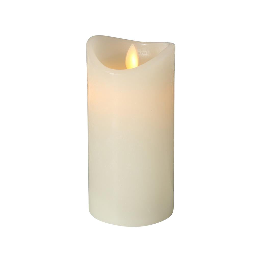 BOLTZE LED-Kerze Bino 15cm in Cremeweiß aus Wachs batteriebetrieben