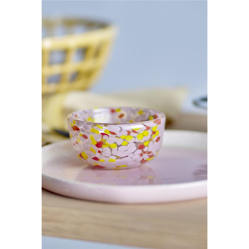 Bloomingville Lilya Schale in Rosa, 275ml, aus Glas