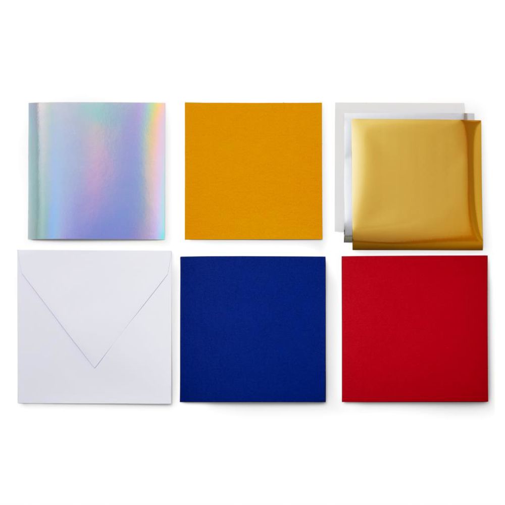 Cricut Einlegekarten Celebration S40 mit Einleger und Folientransferbögen 14 Stück