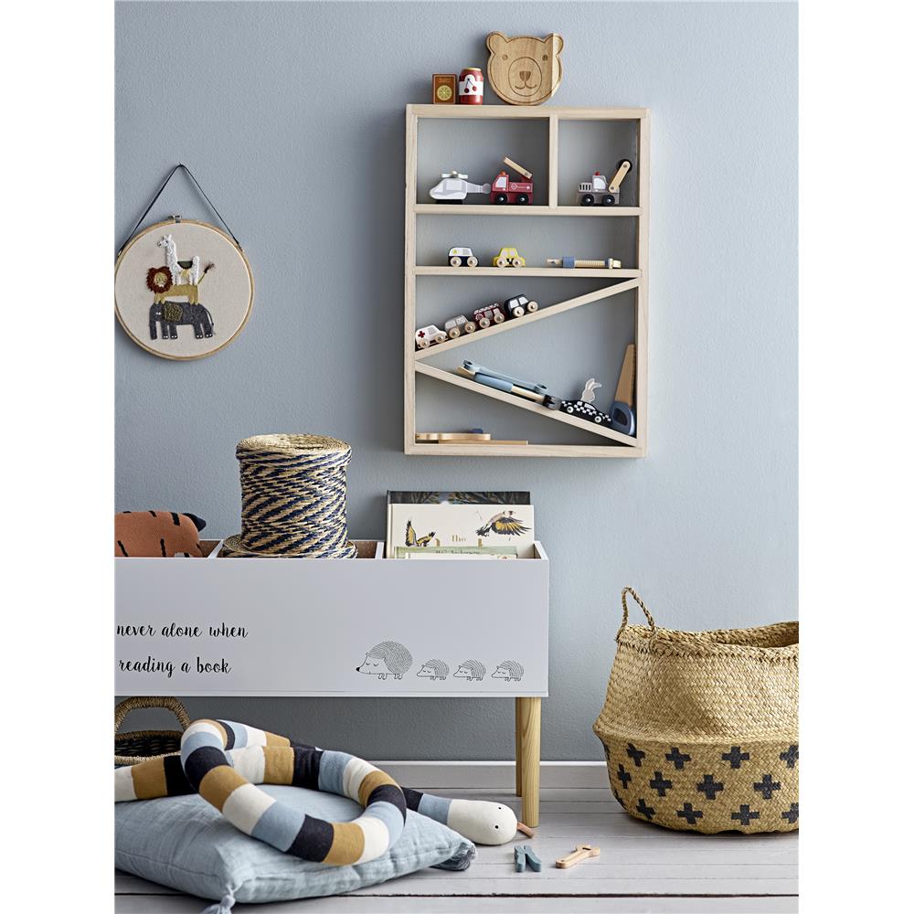 Bloomingville MINI Salam Bücherregal Standregal Igel Weiß 90 cm Kinderzimmer Spielzeugkiste Aufbewahrung