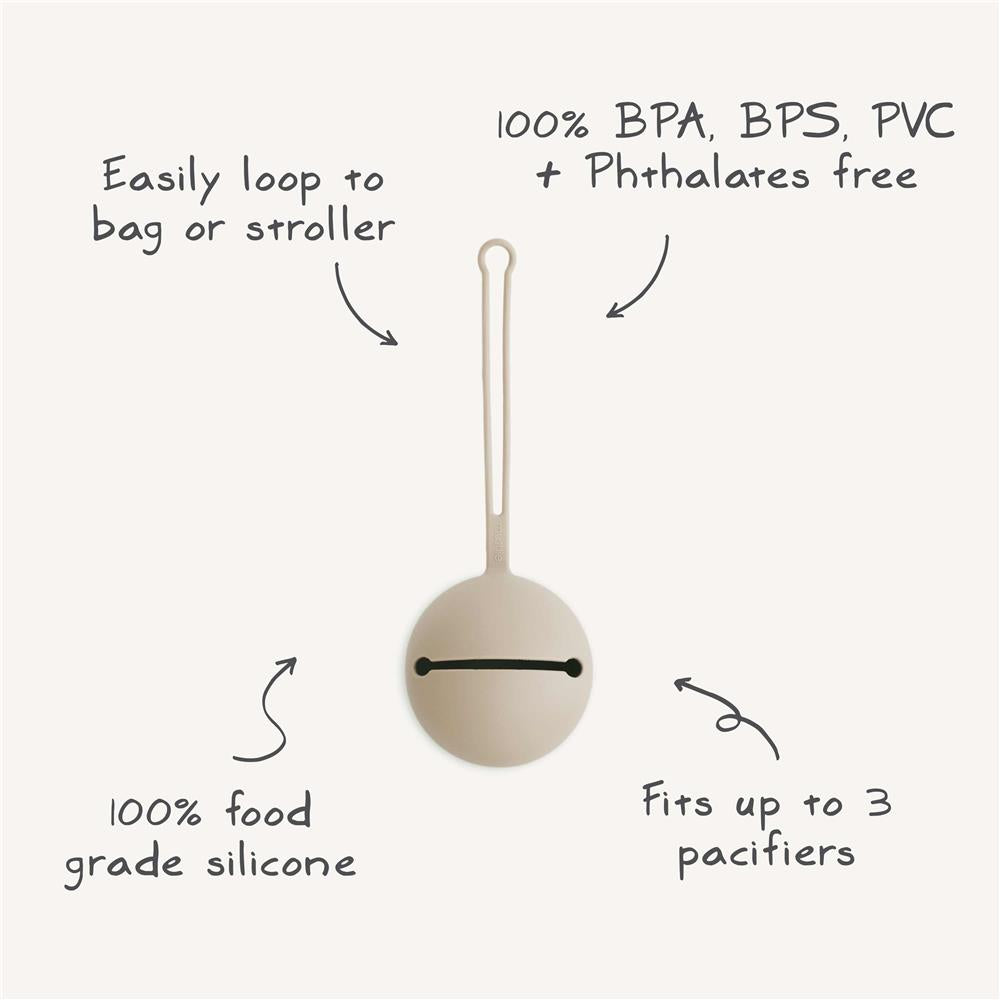 Mushie Schnulleretui, Daffodil, Schnullerbox aus Silikon, BPA-frei