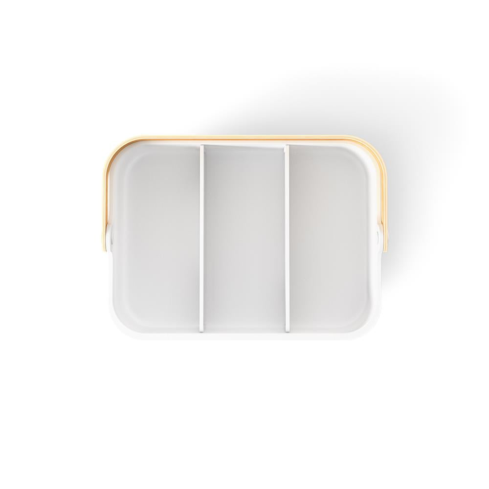 Umbra Bellwood Vorratsschrank Organizer mit 3 Fächern, großer Aufbewahrungsbehälter in Weiß/Natur