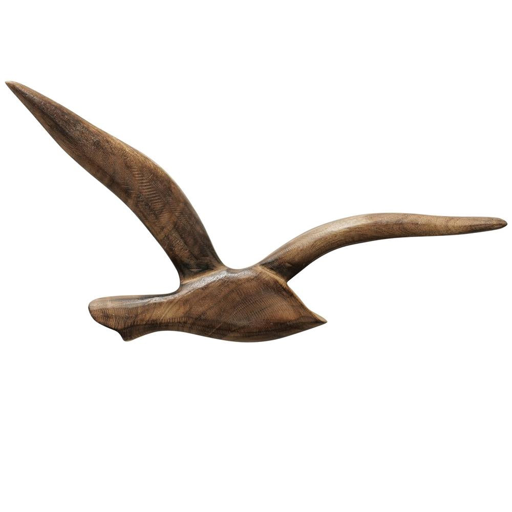 BOLTZE Wandobjekt Möwe 3er Set Mangoholz Braun