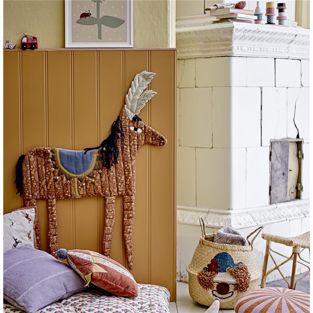 Bloomingville MINI Kita Kissen, Lila, Baumwolle L45 x B45 cm