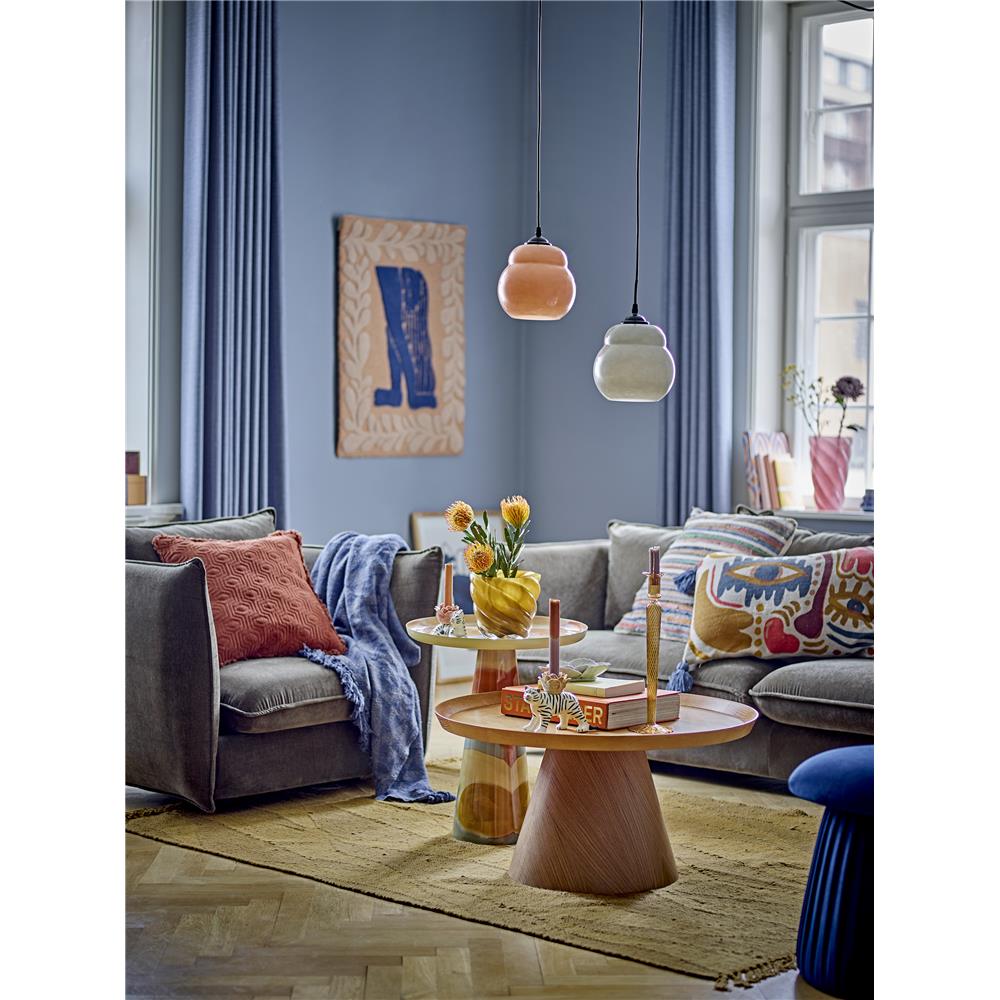 Bloomingville Dara Kerzenhalter, Braun, Glas, 35 cm, Stilvolles Design für Kerzen & Blumen