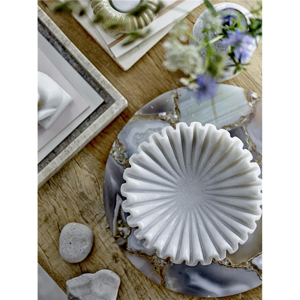 Bloomingville Harmonia Schale, in Weiß, aus Marmor