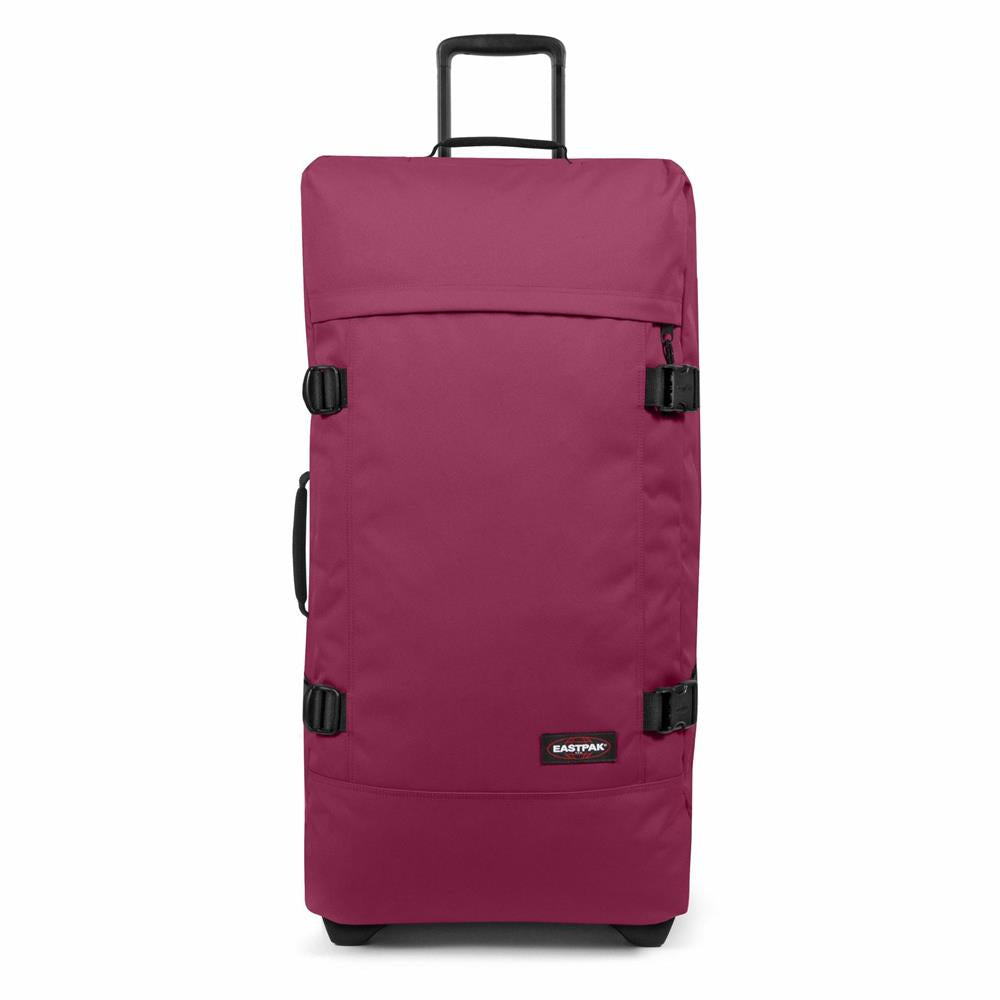 Eastpak TRANVERZ L, Großer Reisetrolley, Wine Burgundy (rot), 121L, Rollkoffer mit 2 Rädern und TSA-Schloss