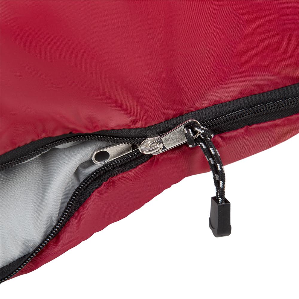 NILS CAMP Schlafsack Größe L Dunkelrot-Grau - Mumienschlafsack für Outdoor, Trekking & Camping