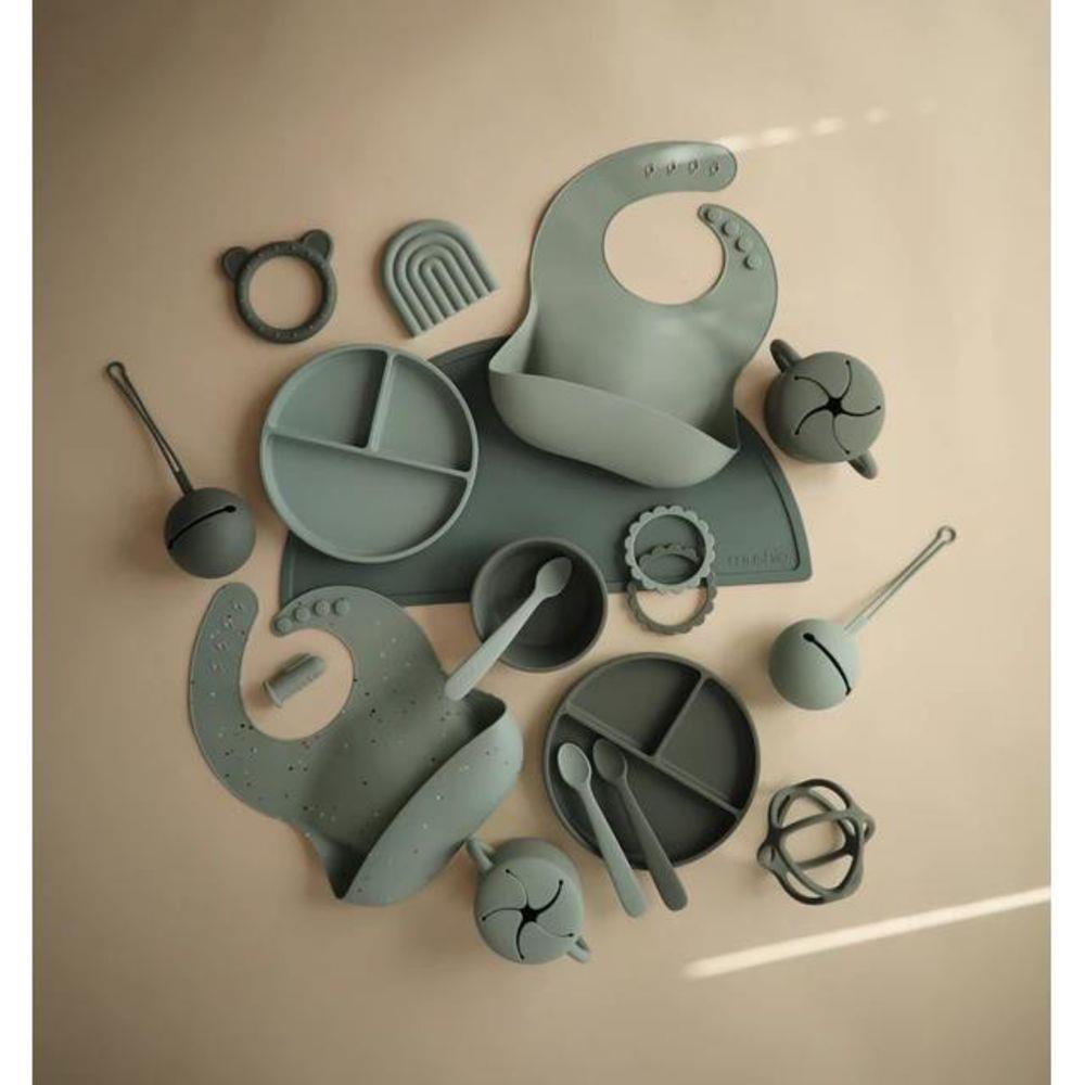 Mushie Schnulleretui, Cambridge Blue, Schnullerbox aus Silikon, BPA-frei