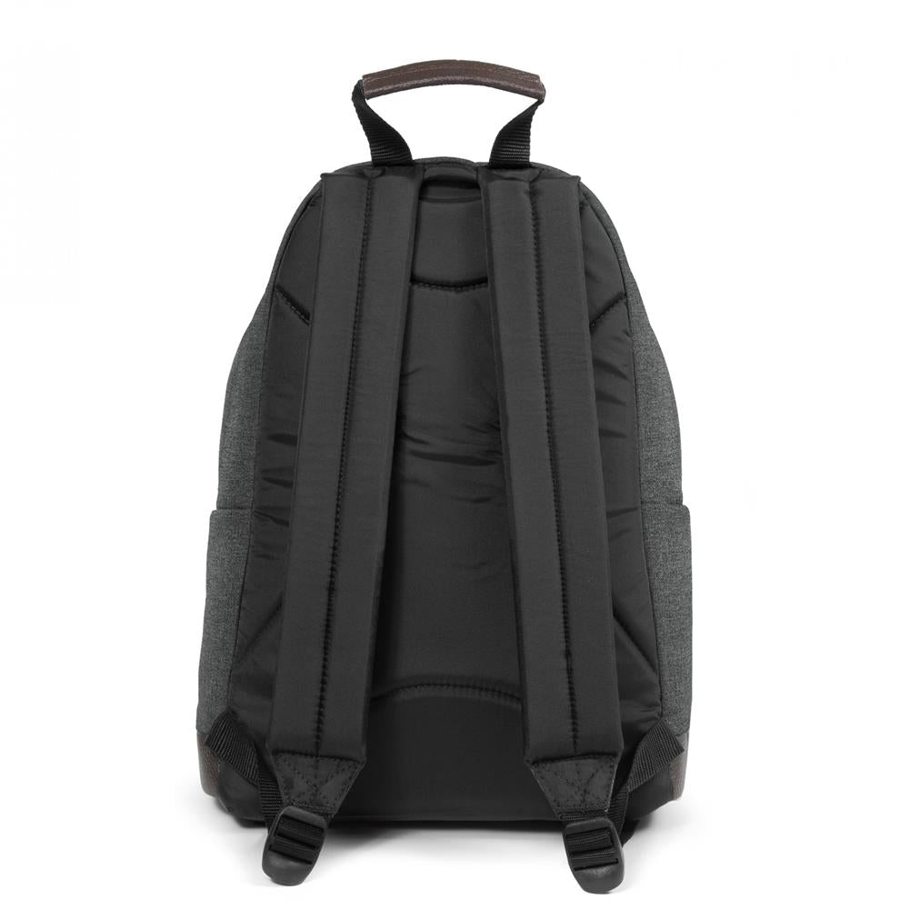 Eastpak WYOMING, Rucksack, Black Denim (grau), 24L, mit Leder-Unterseite