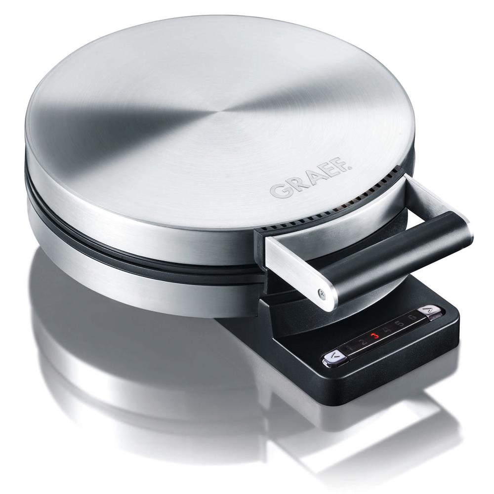 Graef Waffeleisen WA 80 Edelstahl matt Waffeln Waffelautomat Herzwaffel