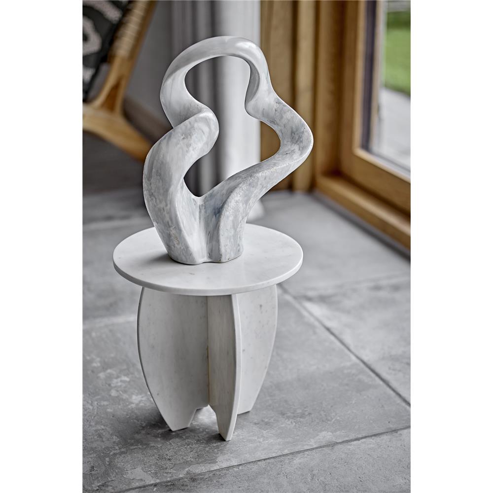 Bloomingville Rouyi Skulptur in Grau, 34cm, aus Steingut