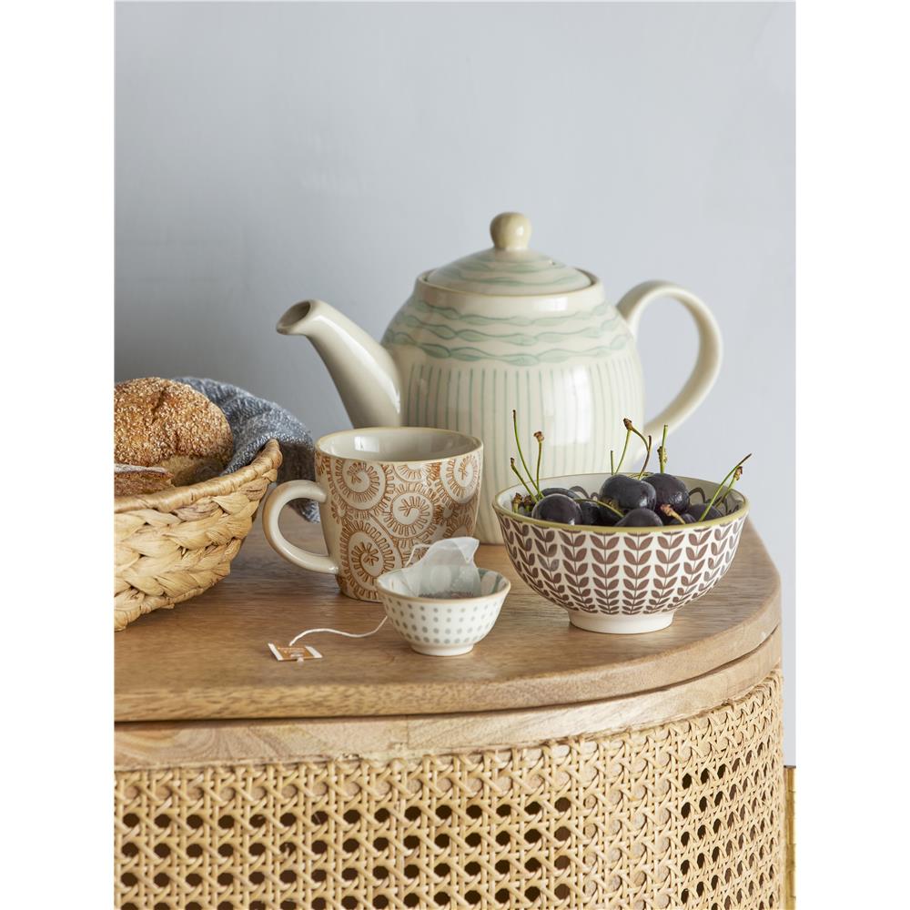 Bloomingville Maple Teekanne, Blau, 900ml, Steingut, dänisches Design