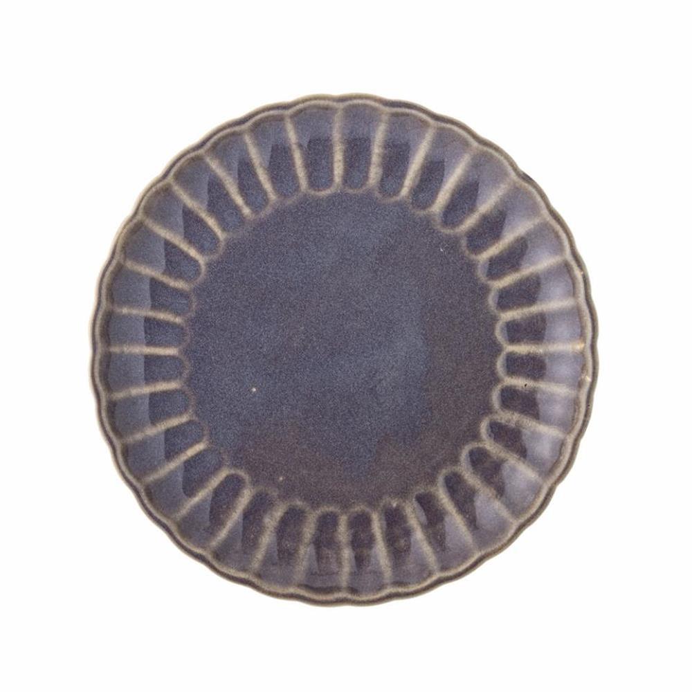 Bloomingville Latina Teller, Violett, 20 cm, Steingut, dänisches Design