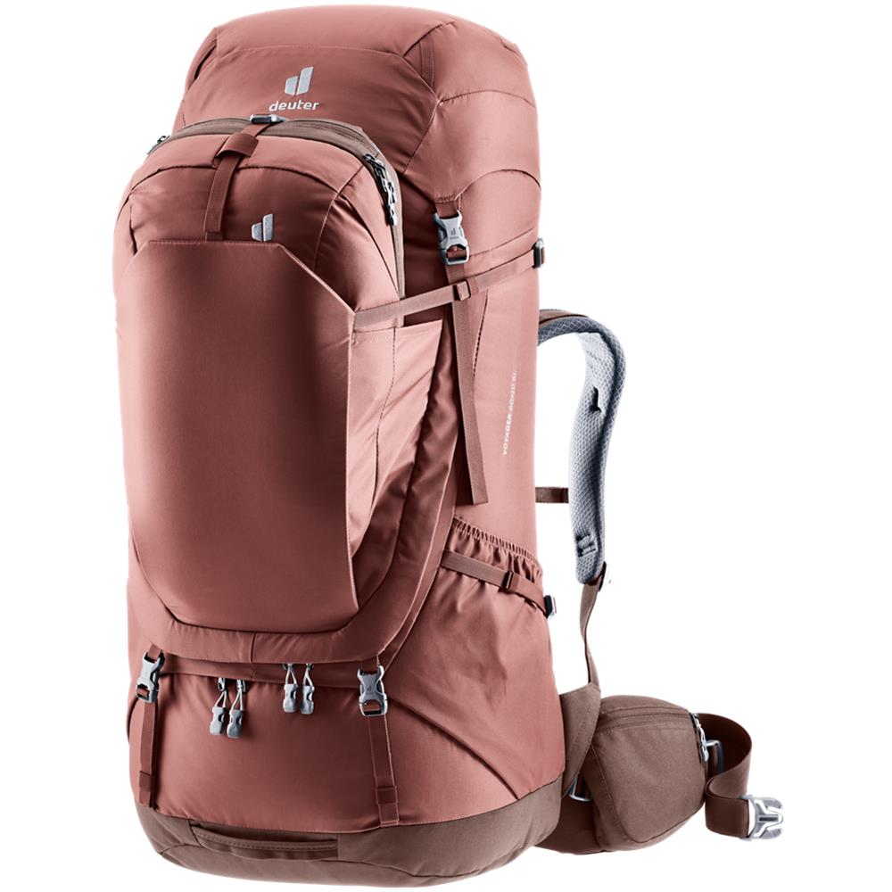 deuter Voyager 60+10 SL, Reiserucksack, caspia-raisin (rot), 60L