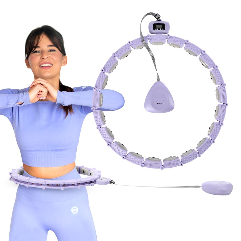 Hula Hoop Reifen mit LCD-Zähler, Magneten und Gewicht Violett | HMS HHM14