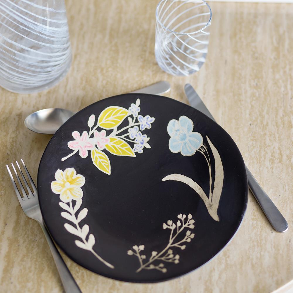 Bloomingville Amberly Servierplatte Bunt Steingut 26x25cm