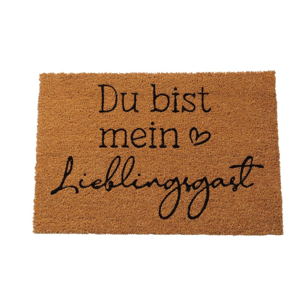 BOLTZE Fußmatte Lieblingsgast 60x40cm aus Kokos mit Spruch "Du bist mein Lieblingsgast"