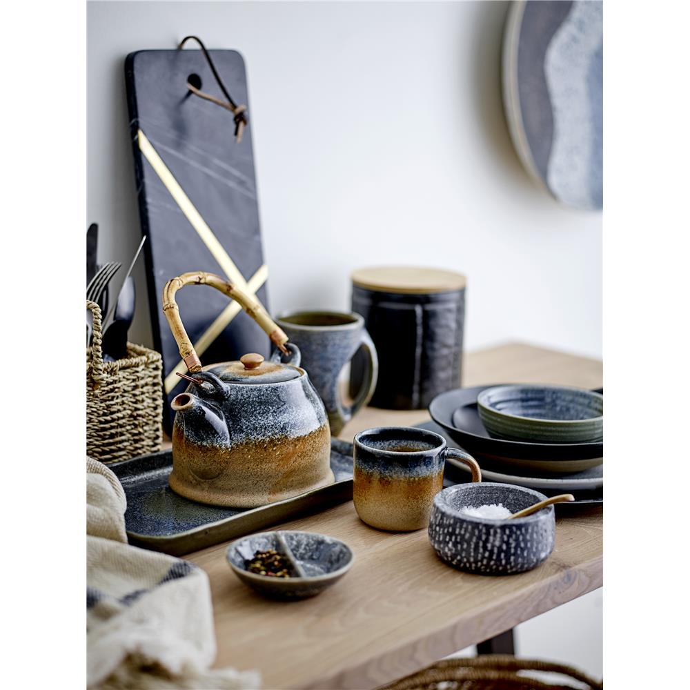 Bloomingville Aura Tasse in Braun/Blau 200ml aus Porzellan