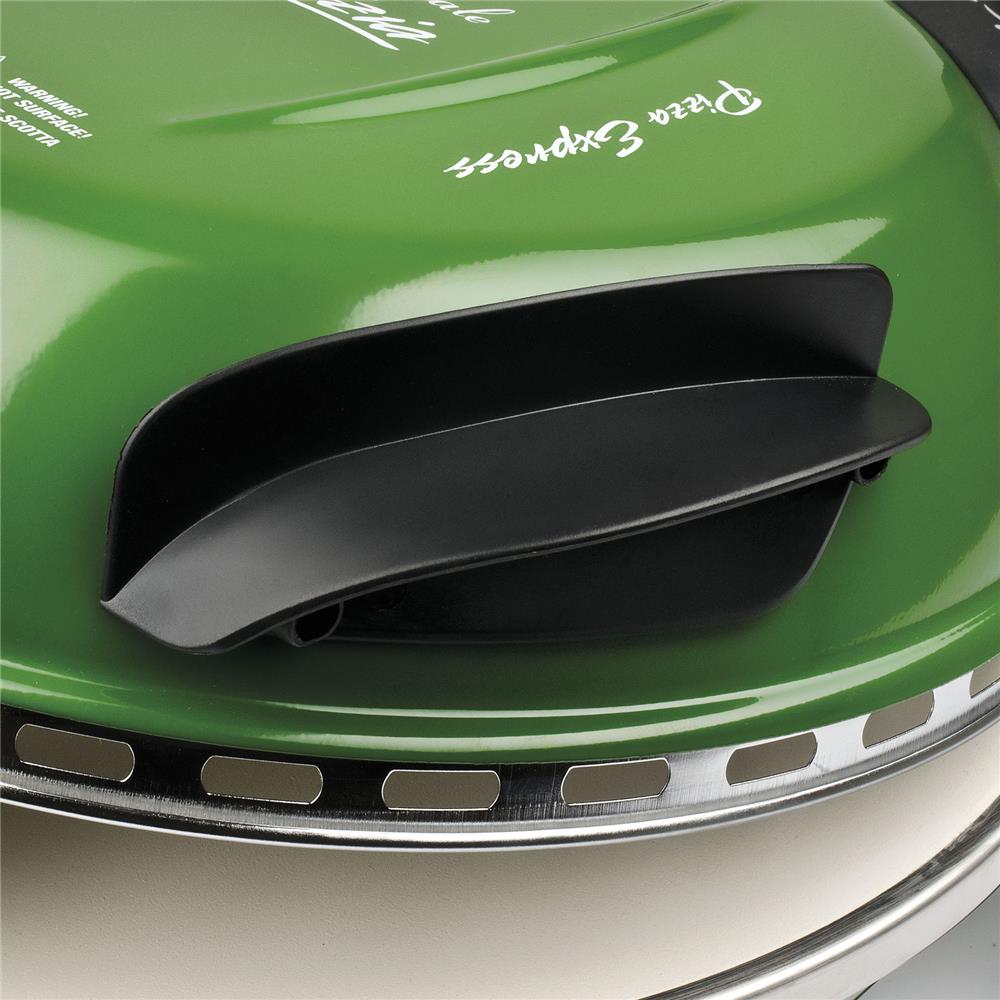 G3Ferrari elektrischer Pizzaofen Delizia Pizzamaker 1200 W für Pizza Ø 31cm grün Pizzamaker mit feuerfestem Naturstein