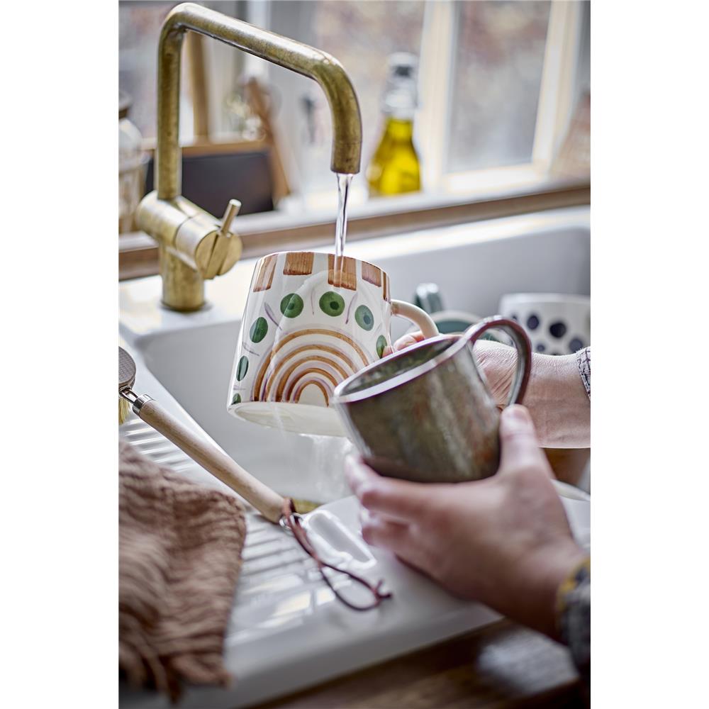 Bloomingville Shama Tasse in Grün, Steingut D14,5xH11 cm