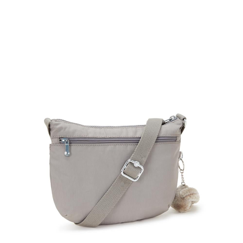 Kipling ARTO S, Kleine Umhängetasche, Grey Gris (grau), Schultertasche mit Reißverschluss