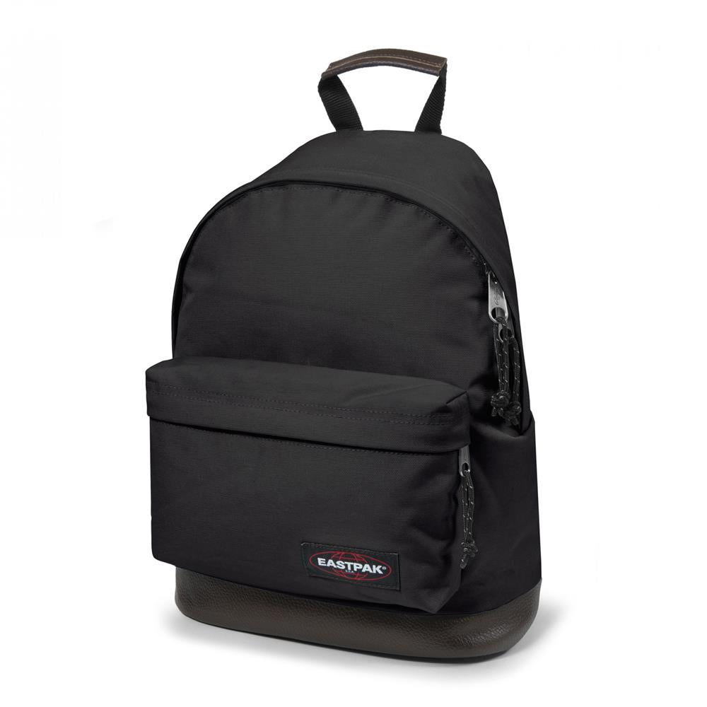 Eastpak WYOMING, Rucksack, Black (schwarz), 24L, mit Leder-Unterseite
