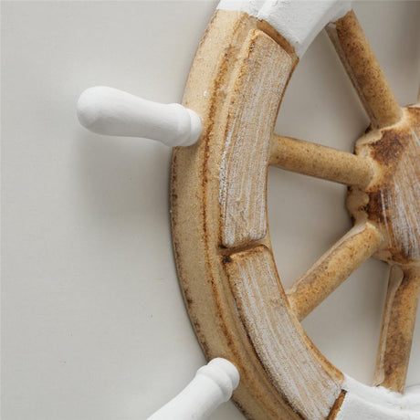 BOLTZE Wanddeko Nautilus Steuerrad 30cm Holz Wanddekoration Maritimes Design