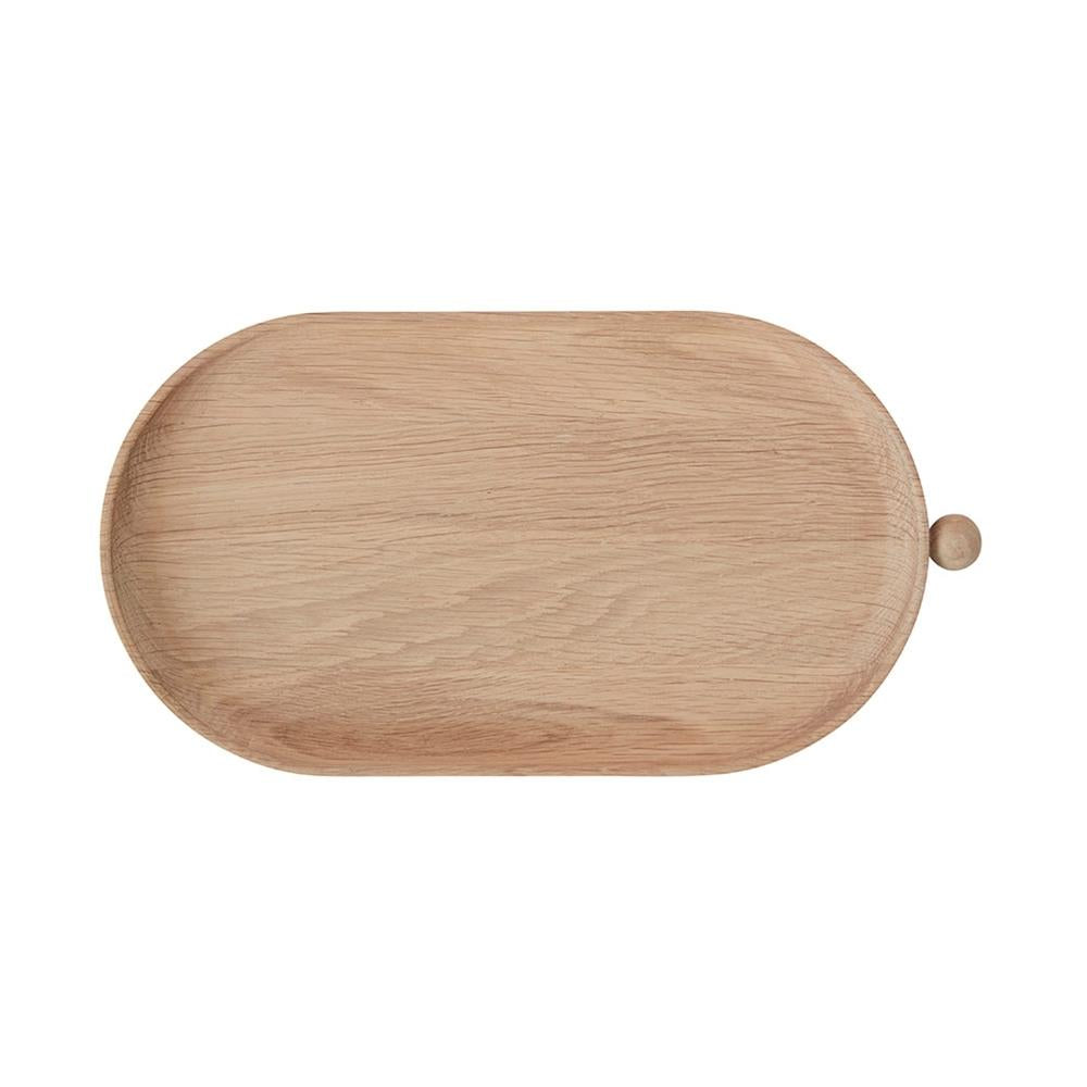 OYOY Inka Holztablett Eiche 2 x 34 x 18 cm Dekotablett Tischtablett Serviertablett