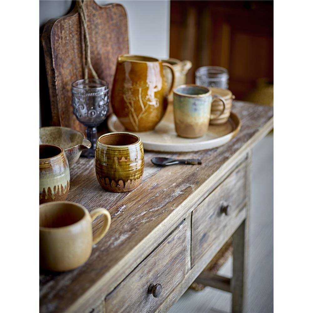 Bloomingville Cordelia Weinglas, 280 ml, elegantes Trinkglas in Grau, dänisches Design