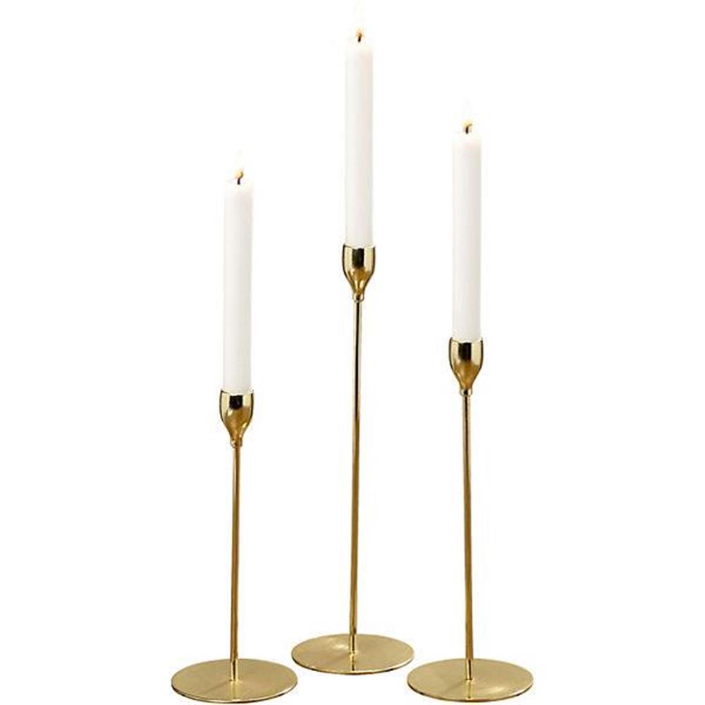 BOLTZE Kerzenhalter Malte 33 cm Gold Metall Kerzenständer skandinavisches Design