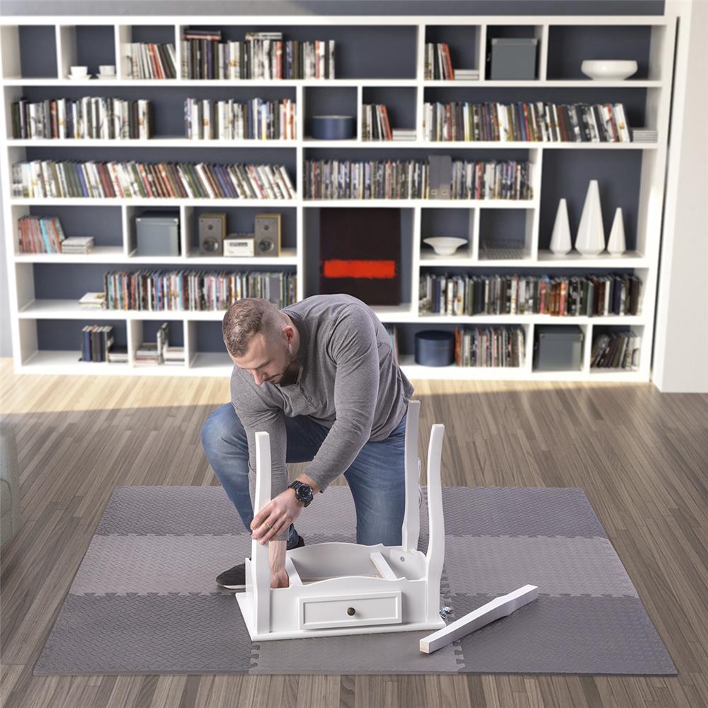 Puzzle‑Matte Fitness Unterlegmatte 9‑teilig 12 mm Dunkelgrau | HMS Premium MP12