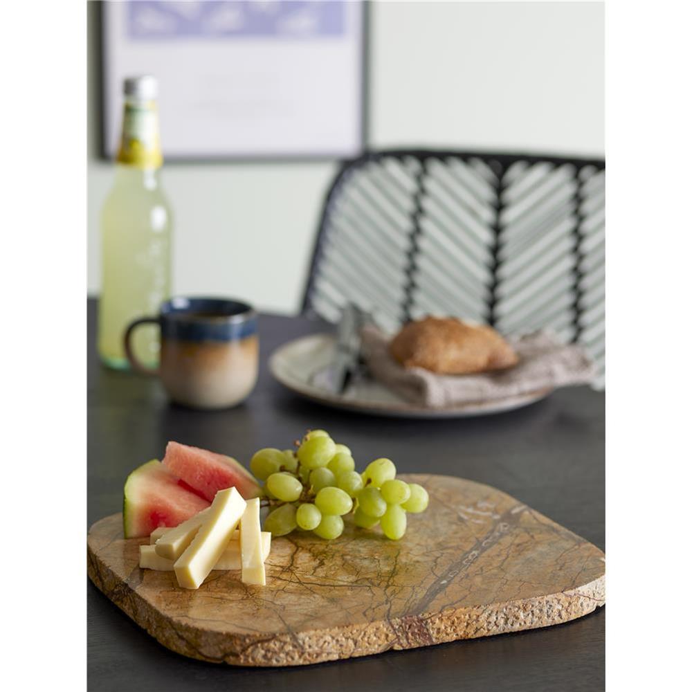 Bloomingville Deborah Serviertablett in Braun 30x24 cm aus Marmor