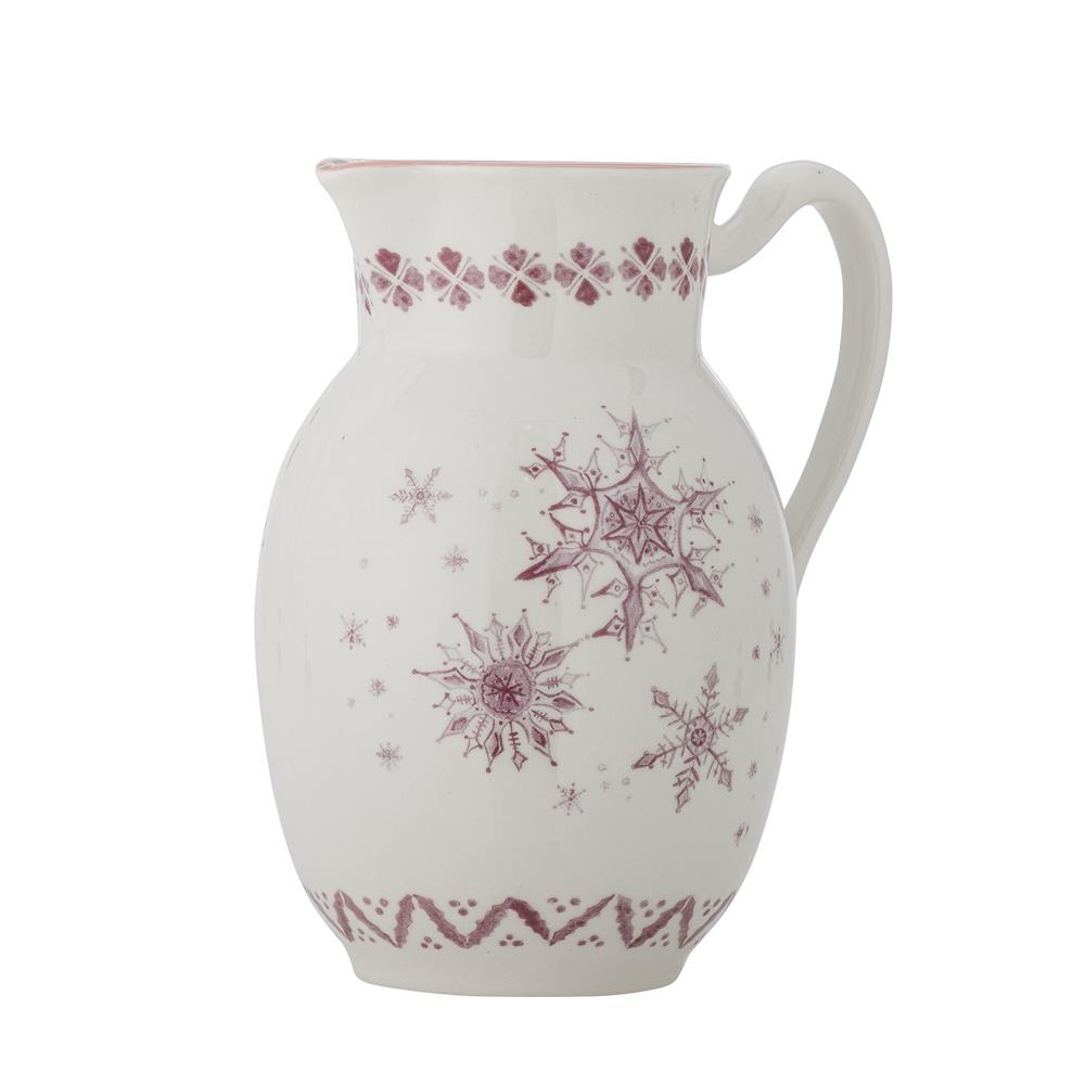 Bloomingville Wonderland Krug Rosa Steingut Weihnachtskrug 1606 ml