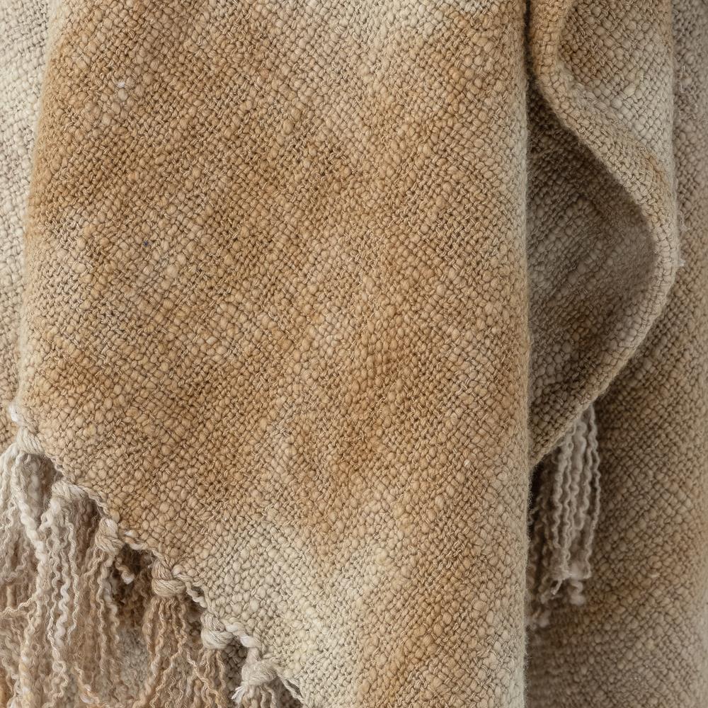 Bloomingville Thelma Decke gelb 150x125 cm aus Baumwolle – Wohndecke Kuscheldecke