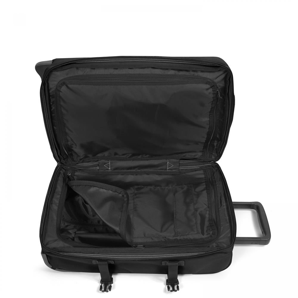 Eastpak TRANVERZ S, Kleiner Reisetrolley, Black (schwarz), 42L, Rollkoffer mit 2 Rädern und TSA-Schloss