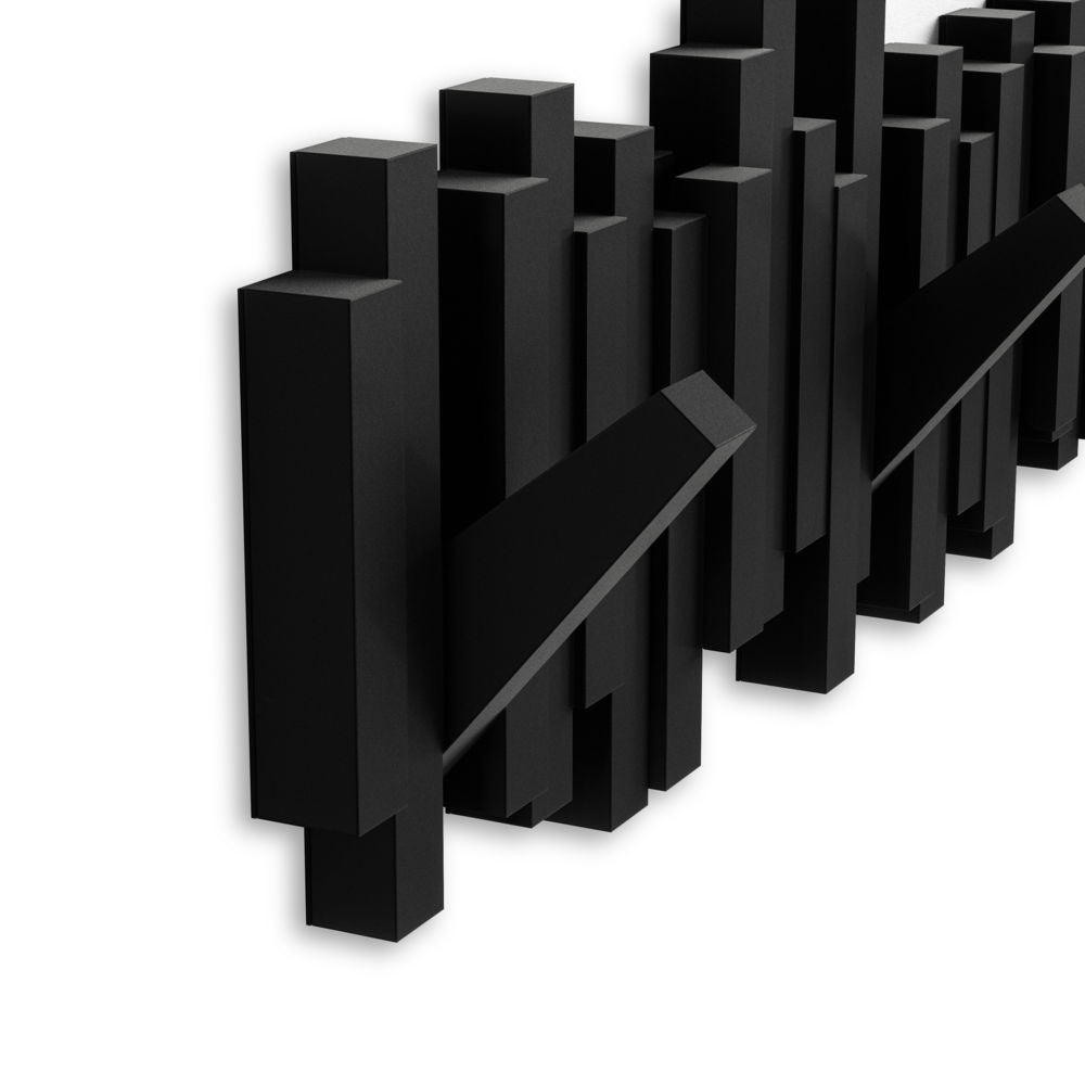 Umbra Stäbchen Garderobenhaken Kunststoff Schwarz 5 Haken