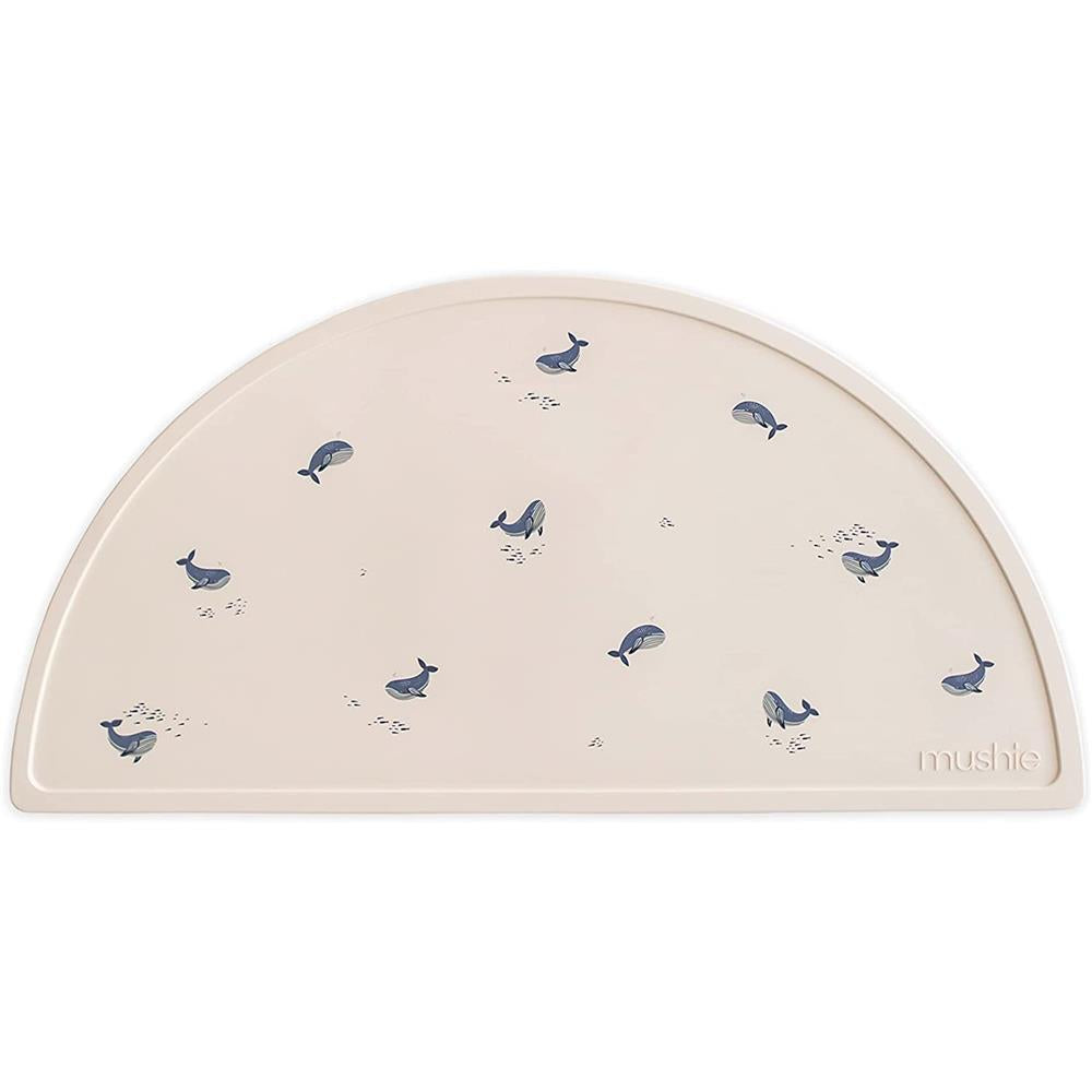 Mushie Silikon-Platzdeckchen, Whales, Tischset, BPA-frei
