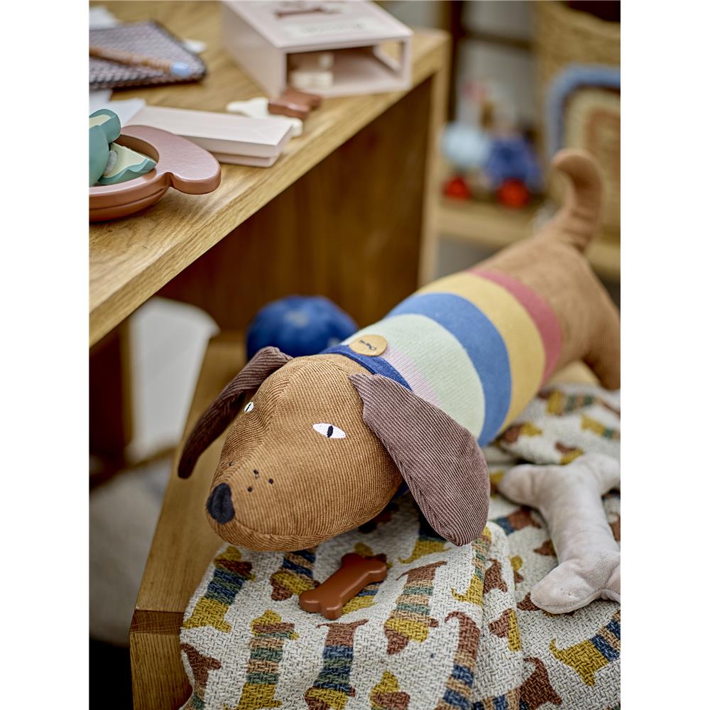 Bloomingville MINI Charlie Decke, Braun, Recycelte Baumwolle, Kinderzimmer, dänisches Design