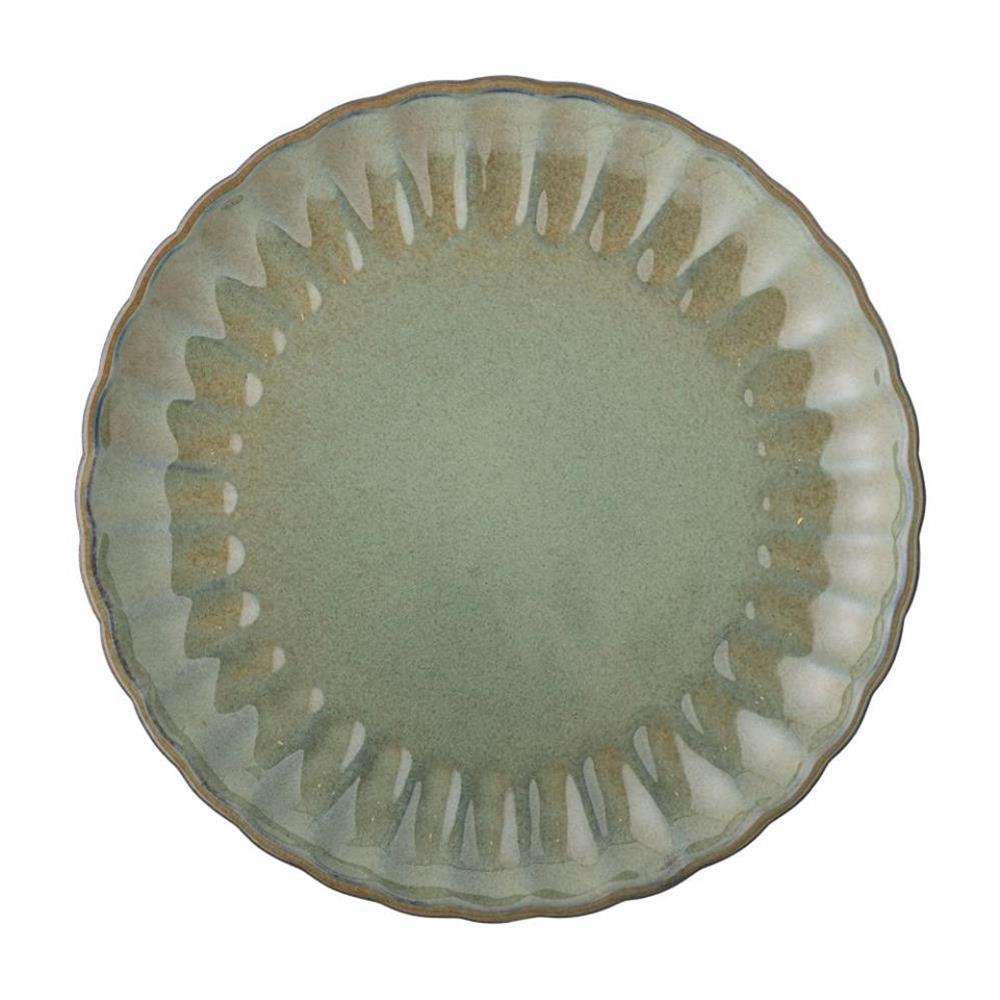 Bloomingville Latina Teller, Grün, 27 cm, Steingut, Speiseteller, dänisches Design