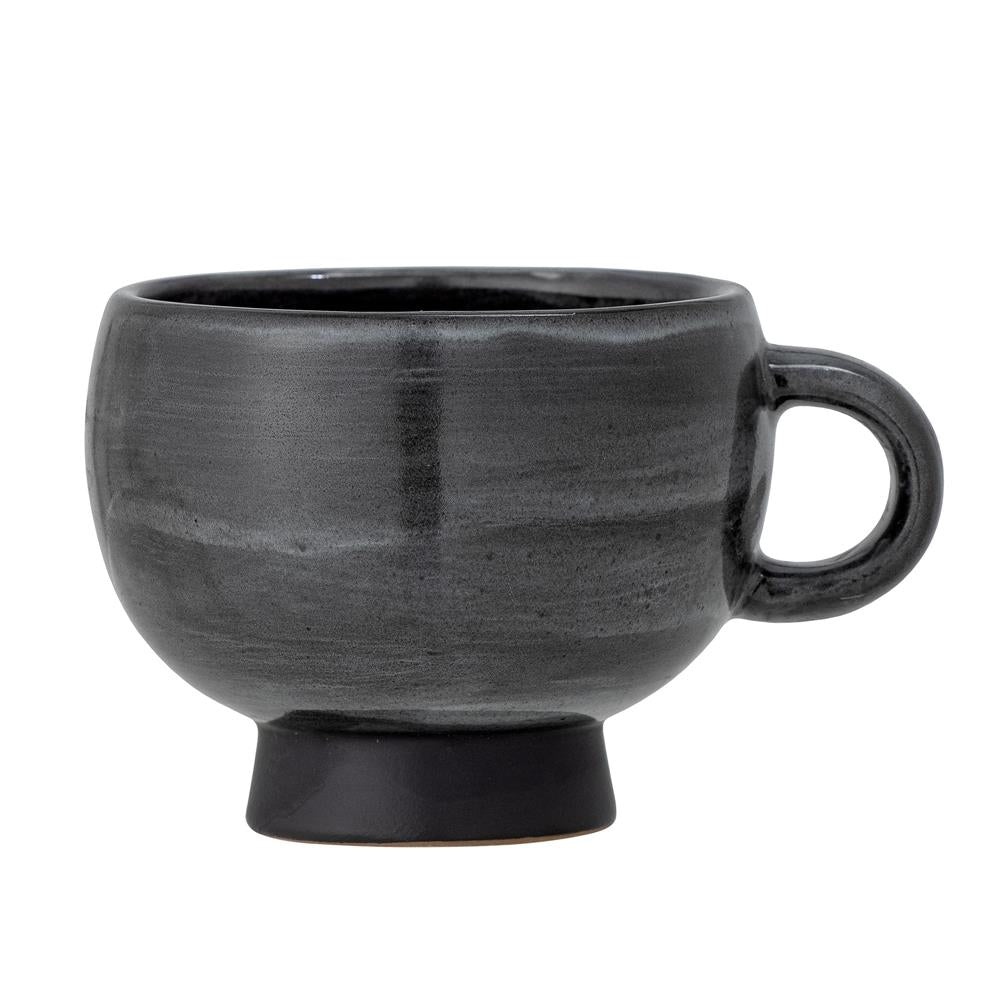Bloomingville Emilo Tasse, in Grau, aus Steingut, 300 ml, dänisches Design