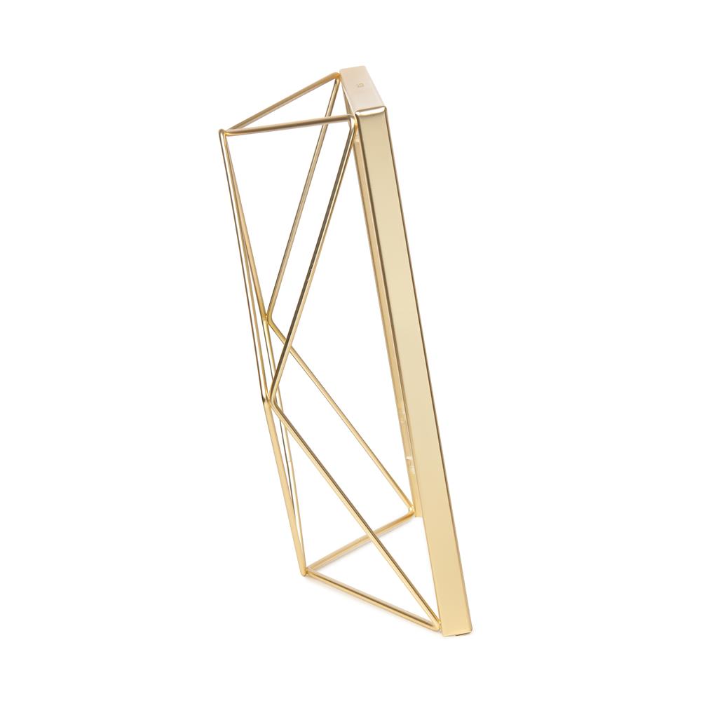 Umbra Prisma Geometrischer Bilderrahmen 13x18 cm Messing Moderner stylischer Fotorahmen zum Aufhängen oder Aufstellen